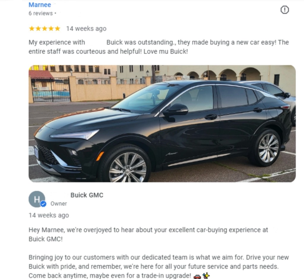 Marnee's Google Review